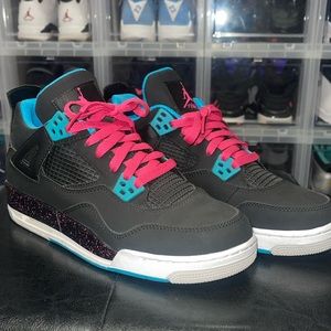 AIR JORDAN 4 RETRO GS 'BLACK VIVID PINK' (NEW)